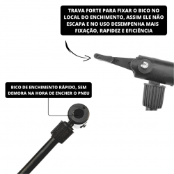 Bomba De Ar Encher Pneu De Bicicleta Bike Carro Moto Manual