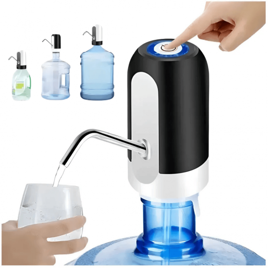 Bomba Elétrica Universal com Carregamento USB para Galão Garrafão de Água