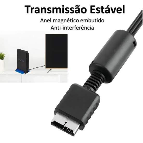Cabo Componente Áudio E Vídeo Rca Ps2 Ps1 Ps3