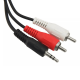 Cabo De Áudio Auxiliar P2 X 2 Rca 1,5 metro e 3,0 Metros