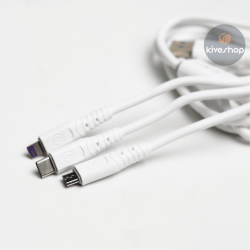 Cabo de dados 3 em 1 cabo tipo c usb carregador ultra rápido 1 metro resistente