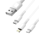 Cabo de dados 3 em 1 cabo tipo c usb carregador ultra rápido 1 metro resistente