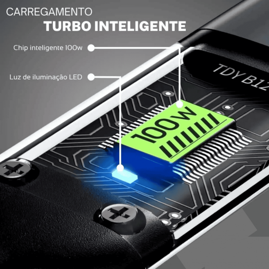 Cabo De Dados 3 Em 1 Nylon 100W Cabo De Carregamento Ultrarrápido Para V8 Micro USB Tipo C 1.2m