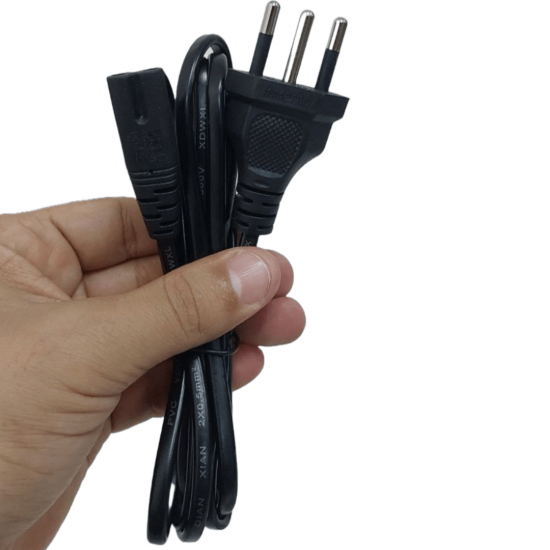 Cabo De Força Energia tripolar Tipo 8 Rádio Tv Som Fonte Not NotebooK