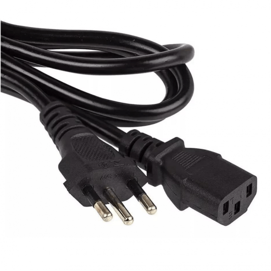 Cabo Forca Tripolar para Fonte Monitor Pc Padrão