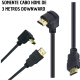 Cabo hd 90 graus 4k ultra hd 3d 2/3/5 metros