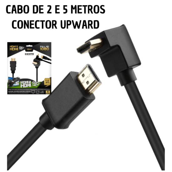 Cabo hd 90 graus 4k ultra hd 3d 2/3/5 metros