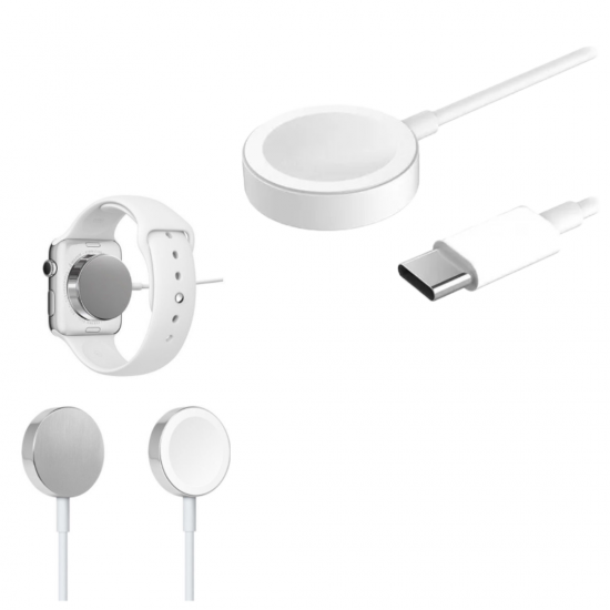 Cabo Indução Carregador TYPO C Para Apple Watch Original Série Relógio 7 6 5 4 3 2 SE Applewatch USB Rápida