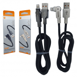 Cabo USB de Carregamento de 180 Graus LIGHTNING Super Rápido iphone Turbo