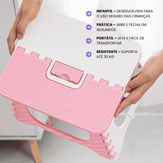 Banqueta Banquinho Dobrável De Plástico Resistente Para Viagem