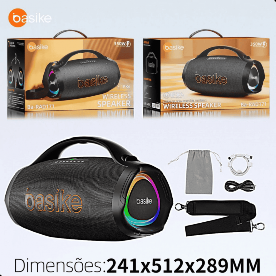 Caixa De Som Bluetooth Basike 350w