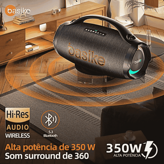 Caixa De Som Bluetooth Basike 350w
