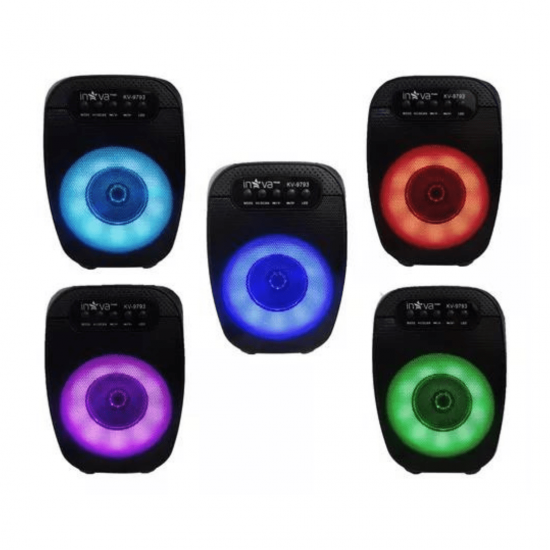 Caixa de Som Bluetooth Caixinha Som Portatil Potente com Excelentes Graves Luzes Radio Fm Usb Sd