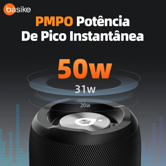 Caixa De Som Bluetooth Extra Bass Portatil Subwoofer Ipx6 Basike
