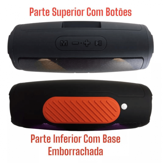 Caixa de som potente original bluetooth led rgb