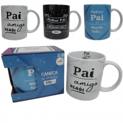 Caneca Dia dos Pais Personalizada de Porcelana para Presente Xícara