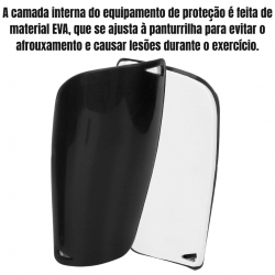 Caneleira Profissional Reforçada e Protetora Contra Impactos Ajustável: Adultos e Juvenil