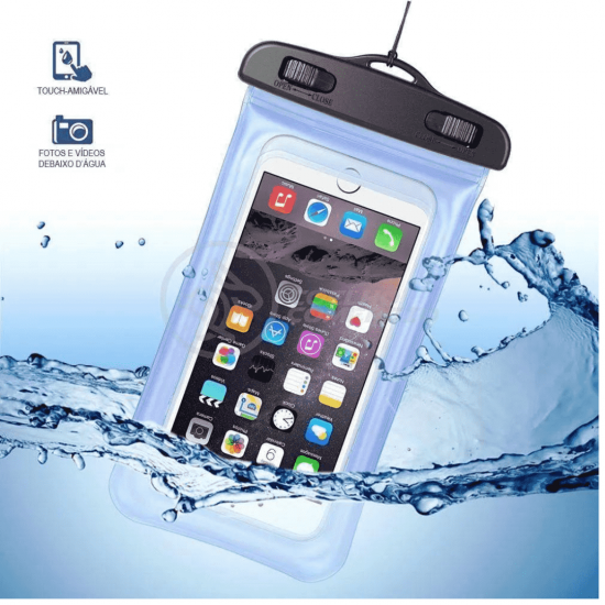 Capa celular a prova d'água transparente universal