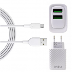 Kit 10 carregadores celular inova 3.1 android V8 2 usb