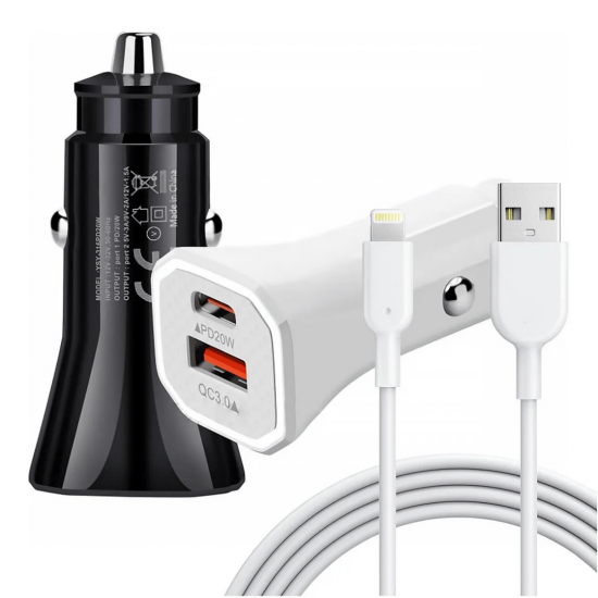 Carregador Veicular TIPO-C + USB Turbo Carregamento rápido/Universal 45W