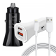 Carregador Veicular TIPO-C + USB Turbo Carregamento rápido/Universal 45W