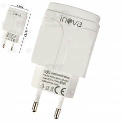 kit 2 Carregadores Celular 2 Entradas USB Fonte Tomada Rápida