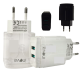 kit 2 Carregadores Celular 2 Entradas USB Fonte Tomada Rápida