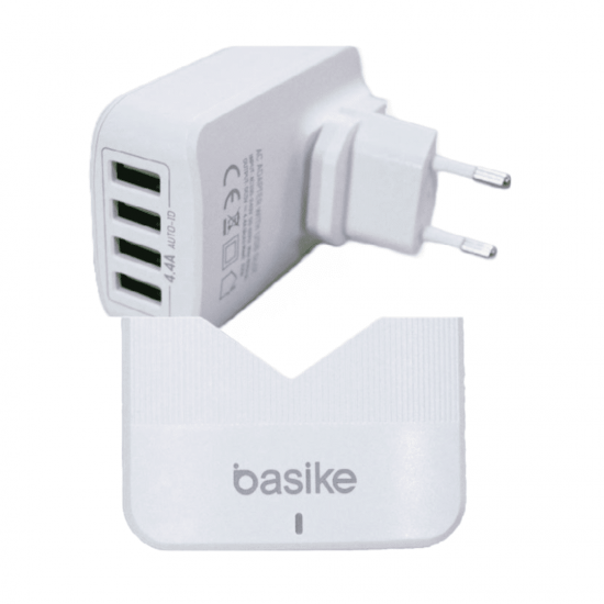 Carregador com 4usb Carregamento rápido 22w 5V 4.4A Carregador com cabo.