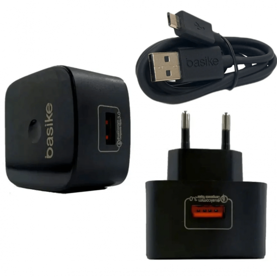 Carregador Completo V8 Turbo Ultra Rápido Quick Charge 3.0