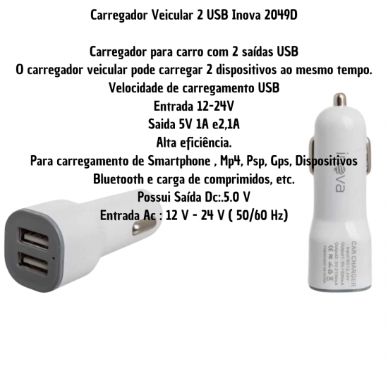 Carregador Veicular Rápido 3.1a 2 Usb De Carro