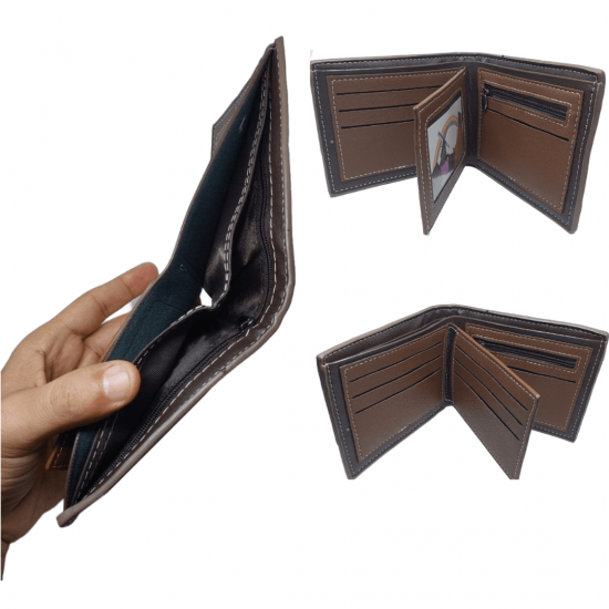 Carteira Masculina Com Alta Capacidade, cor  Fosca,  Presente ideal Para Namorado, Marido E Pai
