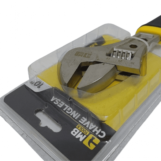 Chave Inglesa Ajustável 10 a 12POL 320MM - Aço Carbono Cromado, Resistente a Aruela e Fricção