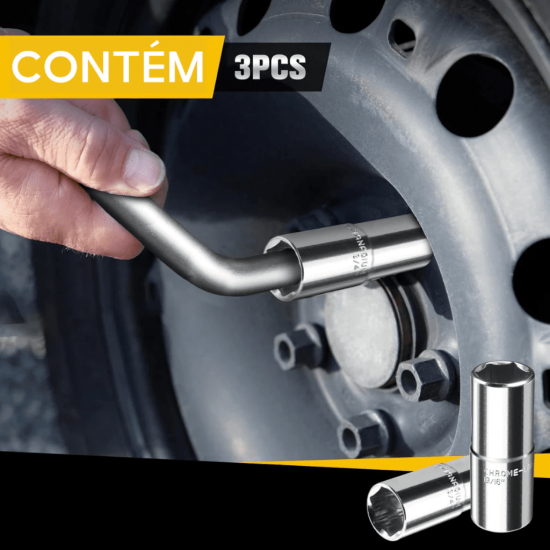 Chave Roda Tipo L Cabo Extensível Alavancagem Extra Soquete