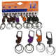 12 Chaveiros de metal Argola Dupla Resistente Organizador De Chaves