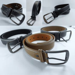 Cinto masculino social básico em couro sintético moda