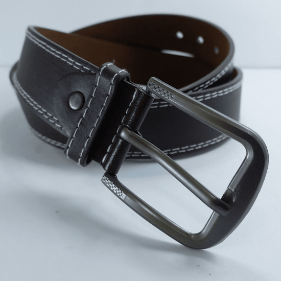 Cinto masculino social básico em couro sintético moda