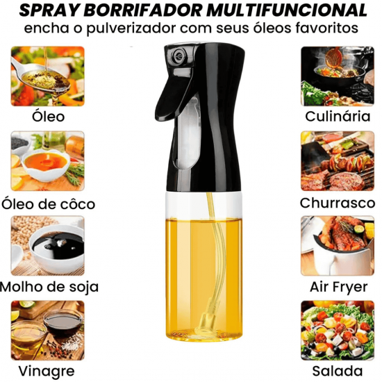 Spray de VIDRO Borrifador Pulverizador Porta Azeite Vinagre Óleos Galheteiro Chef Cozinha