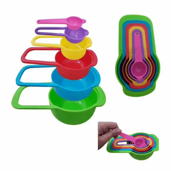 Colheres Medidoras - 6 peças Medida, medidor Bolo Cozinha Confeitaria