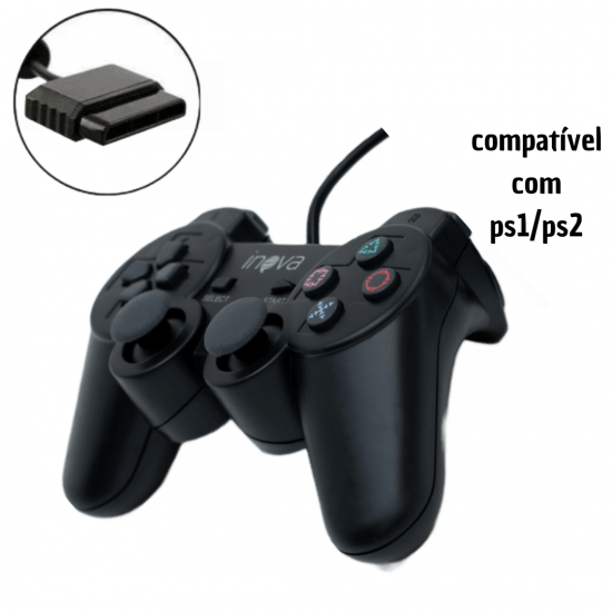 Controle Joystick Games Console compatível com ps1 e ps2
