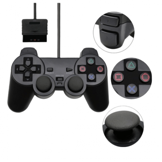 Controle Joystick Games Console compatível com ps1 e ps2