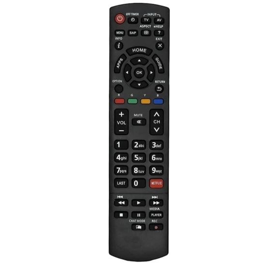 Controle Para Tv Panasonic com botão Netflix tc-32as600b / tc-39as600b / tc-42as610b / tc-50as600b