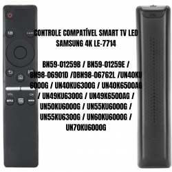 Controle Remoto compatível Smart Tv Led Samsung 4k Bn59-01259b Bn98-07207p