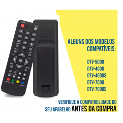 Controle Remoto De Conversor Digital Aquário Dtv-4000