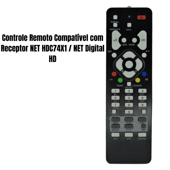 Controle Remoto Compatível Receptor Net Digital Hd
