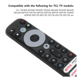 Controle remoto compativel tv smart tcl 4k com comando de voz 55p725, 65p725, 75p725