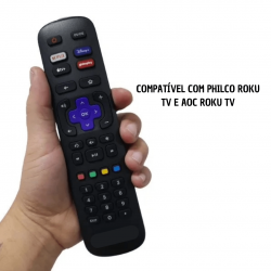 Controle remoto para tv led philco e aoc roku smart ptv55g52r2c /43S5195/78G