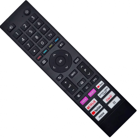 Controle Remoto para Tv LED Toshiba Smart com Netflix / Prime Video / YouTube / Claro / Ct95017 / 50c350kb / Tb004