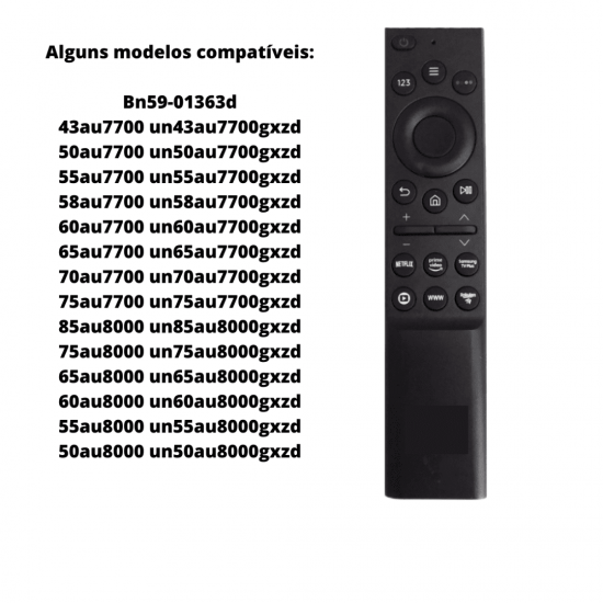 Controle Remoto Smart Tv Samsung Au7700 Au8000 4k