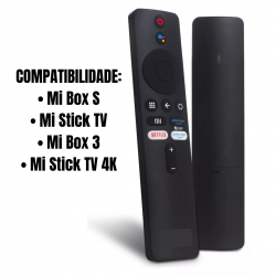 CONTROLE REMOTO XIAOMI COM COMANDO DE VOZ MI BOX S Mi Stick TV Mi Box 3 Mi Stick TV 4K