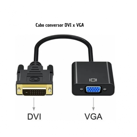 Conversor Dvi-d Macho P/ Vga 15 Pinos Fêmea